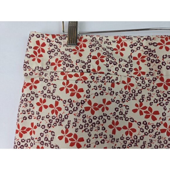 GAP Women's Skirt Size 16 Pink Floral Pencil Side Slits Pockets Skirt - Picture 2 of 9